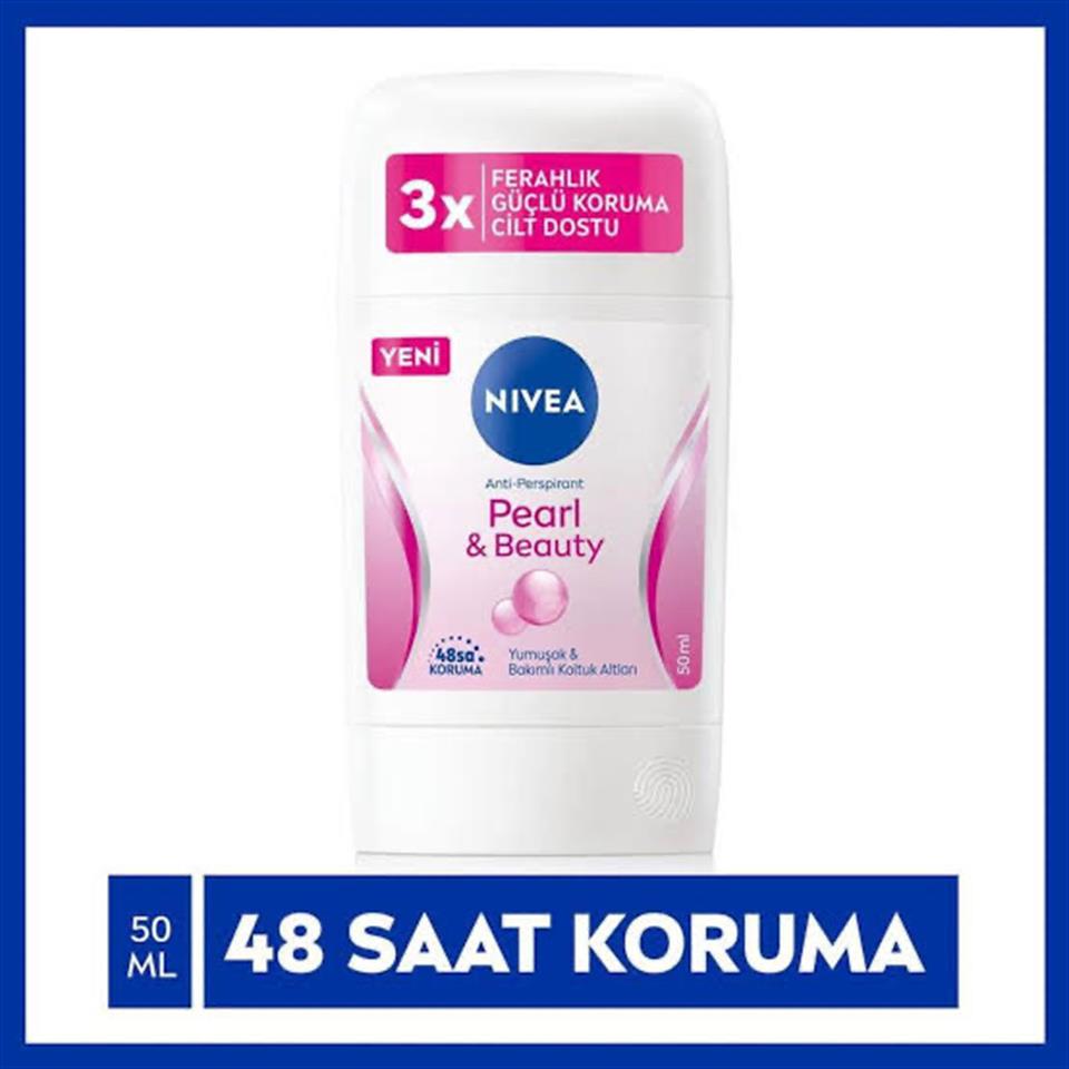 NİVEA PEARL&BEAUTY,48 SAAT ANTİ-PERSPİRANT KORUMA KADIN STİCK DEODORANT  50ML