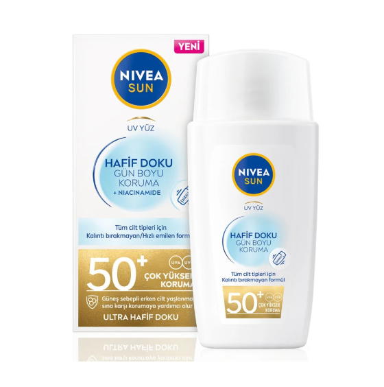 NİVEANİVEA SUN YÜZ KORUMA KREMİ HAFİF DOKULU GKF 50 40 ML