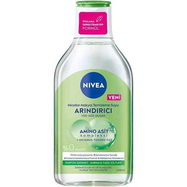 NİVEANİVEAYÜZ BAKIM MİCELLAİR MAKYAJ TEMİZLEME SUYU ARINDIRICI 400 ML