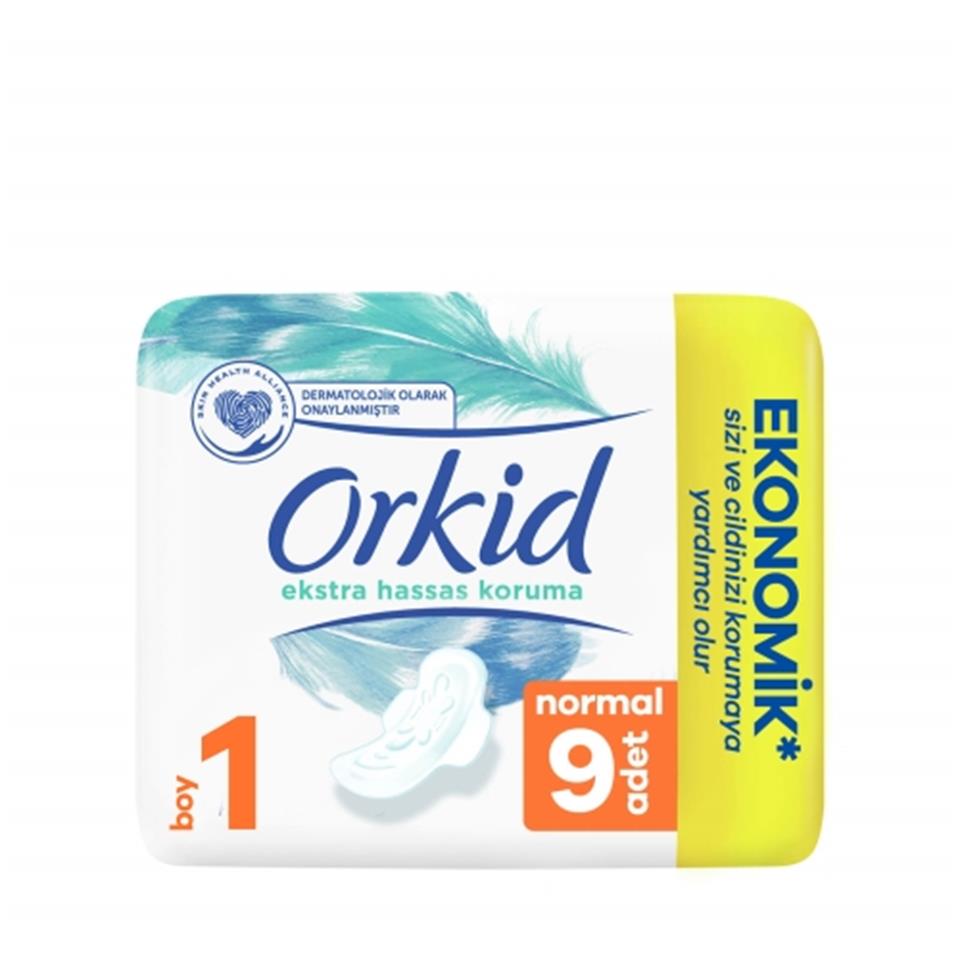 ORKİD EKSTRA  HASSAS KORUMA TEKLİ 1 BOY NORMAL 9 ADET 