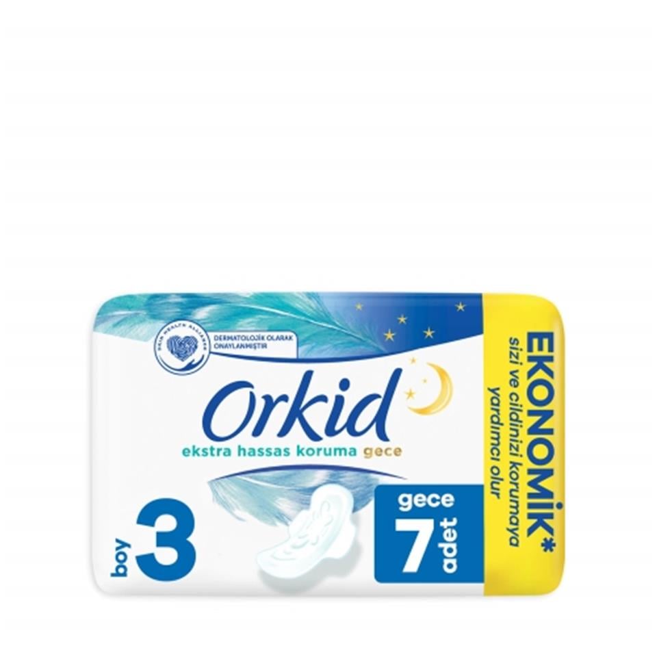 ORKİD EKSTRA  HASSAS KORUMA TEKLİ BOY 3 GECE 7 ADET 