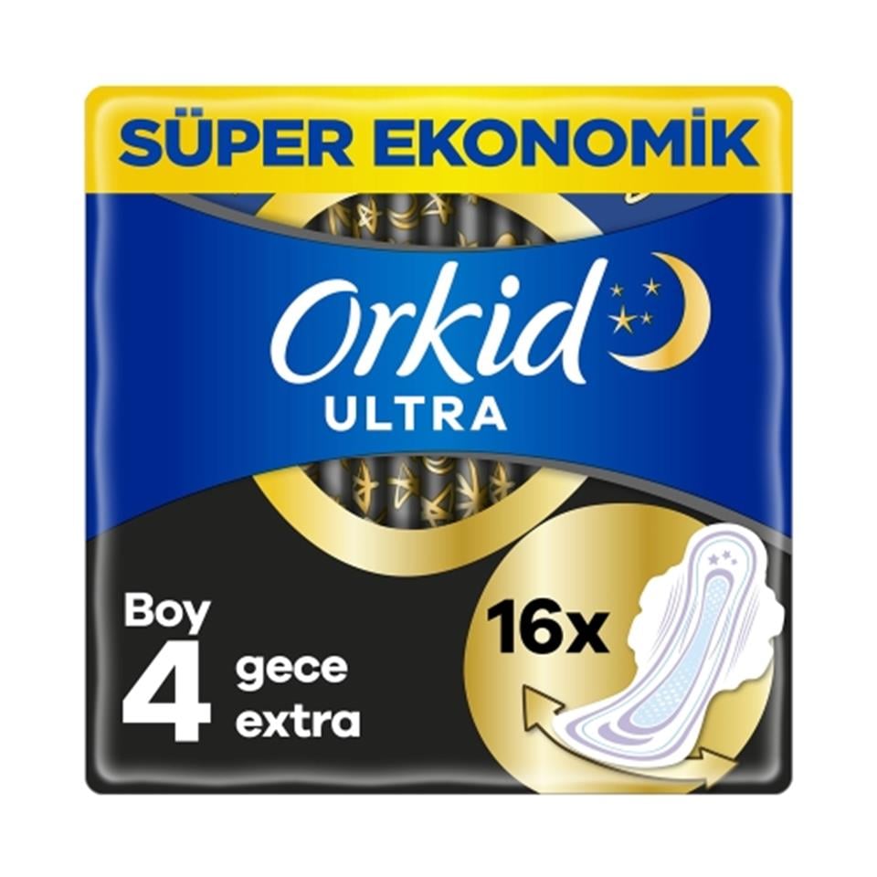 ORKİD ULTRA GECE  EXTRA HİJYENİK PED BOY 4 16 ADET
