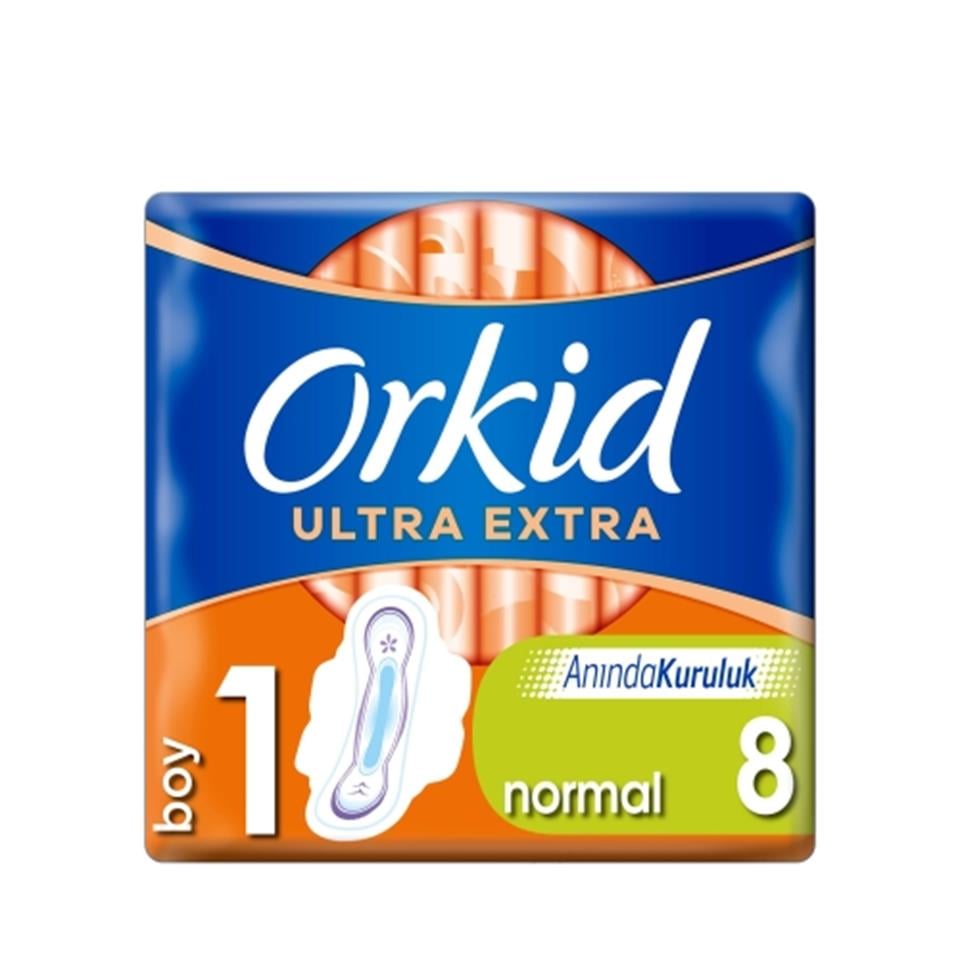 ORKİDULTRA EKSTRA HİJYENİK PED NORMAL TEKLİ 8 ADET