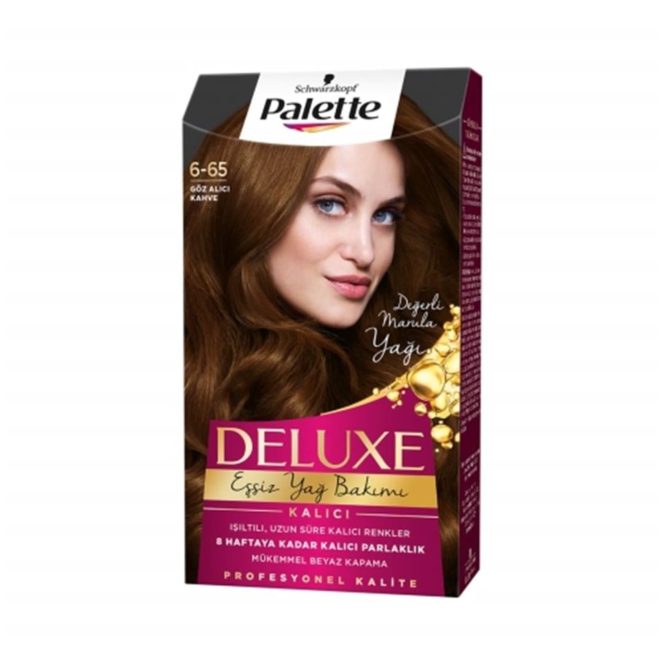 PALETTE DELUXE YAĞ BAKIMLI SAÇ BOYASI 6,65 GÖZ ALICI KAHVE