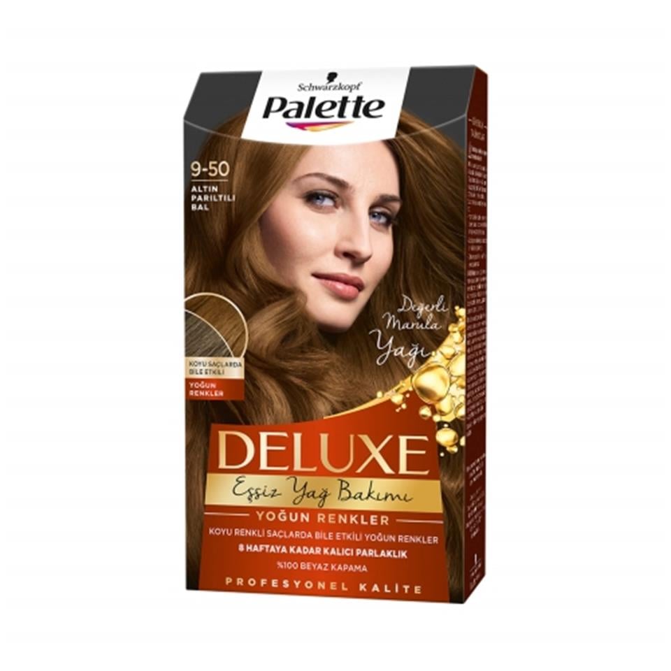 PALETTE DELUXE YAĞ BAKIMLI SAÇ BOYASI 9,50 ALTIN PARILTILI BAL