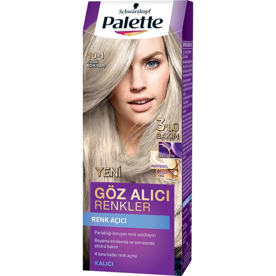 PALETTE GÖZ ALICI RENKLER SAÇ BOYASI 10,1 KÜLLÜ AÇIK SARI
