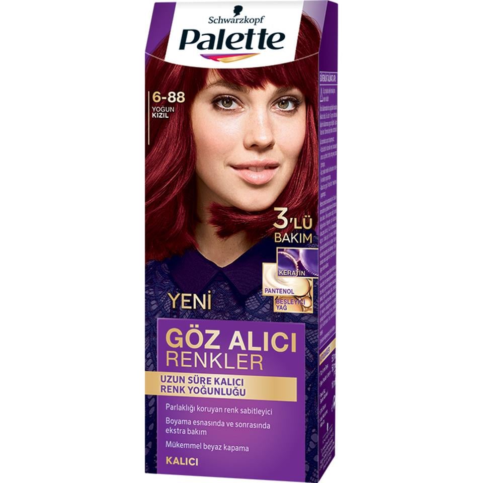 PALETTE GÖZ ALICI RENKLER SAÇ BOYASI  6,88 YOĞUN KIZIL