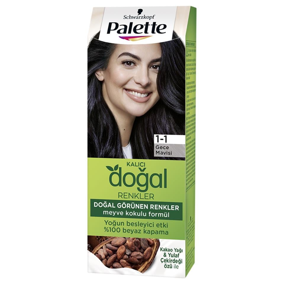 PALETTE SAÇ BOYASI KALICI DOĞAL RENKLER 1,1 GECE MAVİSİ