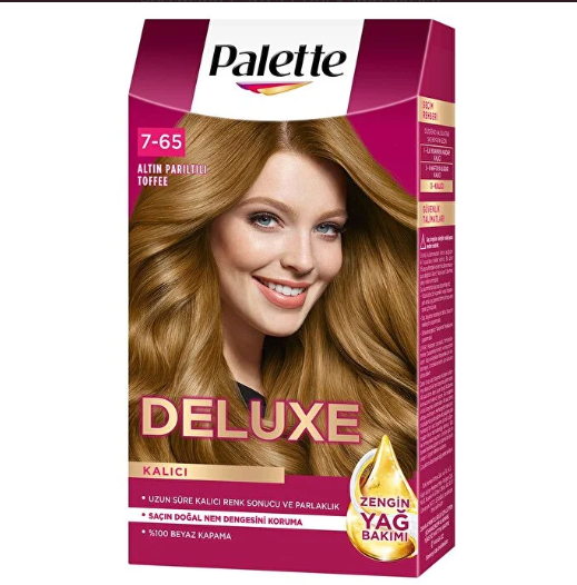 PALETTEPALETTE DELUXE SAÇ BOYASI ALTIN PARILTILI TOFFEE NO: 7-65