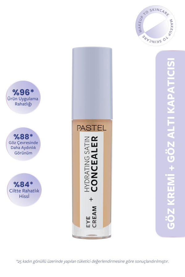 PASTELPASTEL EYE CREAM + HYDRATİNG SATİN CONCEALER - GÖZ KREMİ + GÖZ ALTI KAPATICISI 66 DEEP MEDİUM