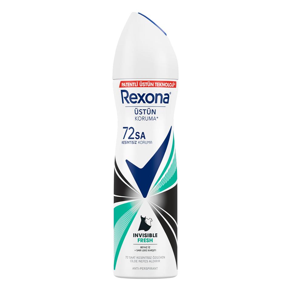 REXONA DEODORANT İNVİSİBLE BLACK WHİTE FRESH WOMEN 150 ML