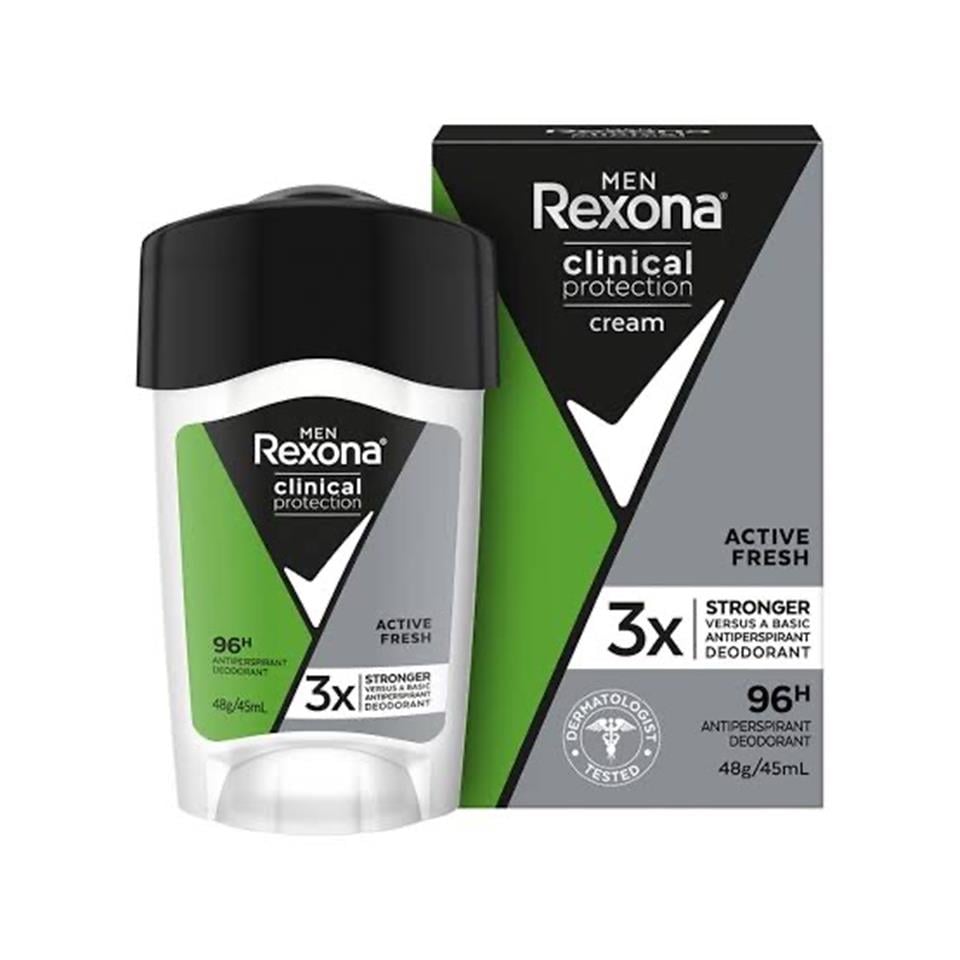 REXONA ERKEK CLINICAL PROTECTION DEODORANT STICK ACTIVE FRESH 45 ML