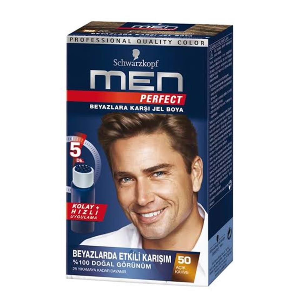 SCHWARZKOPF PERFECT MEN  50 AÇIK KAHVE SAÇ BOYASI