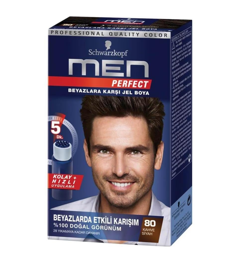 SCHWARZKOPF PERFECT MEN 80 KAHVE SİYAH SAÇ BOYASI