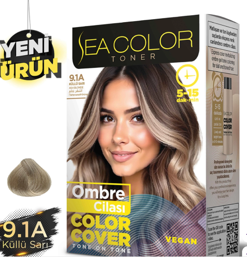 SEA COLORSEA COLOR TONER OMBRE CİLASI 9.1A KÜLLÜ SARI