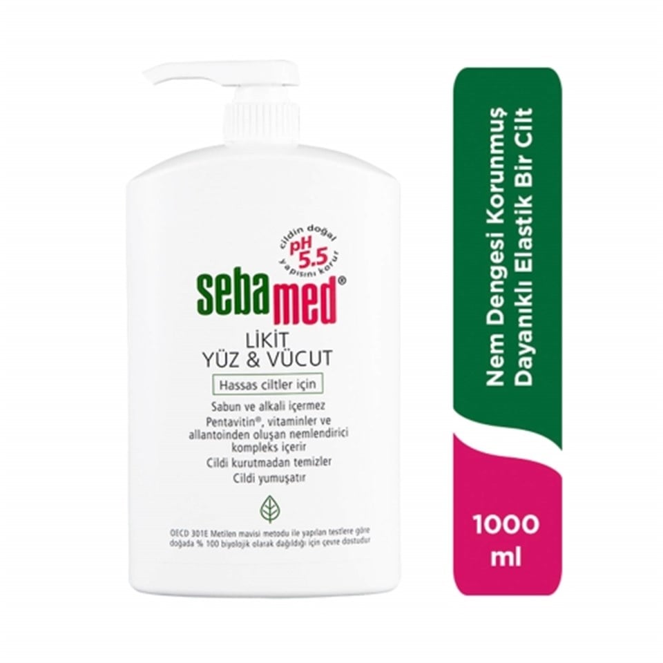 SEBAMED LİKİT YÜZ & VÜCUT TEMİZLEME JELİ 1000 ML
