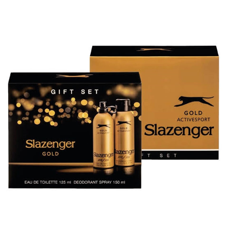 SLAZENGER ACTIVESPORT GOLD GIFT SET BAY EDT 125ML VE 150ML DEODORANT SETİ 