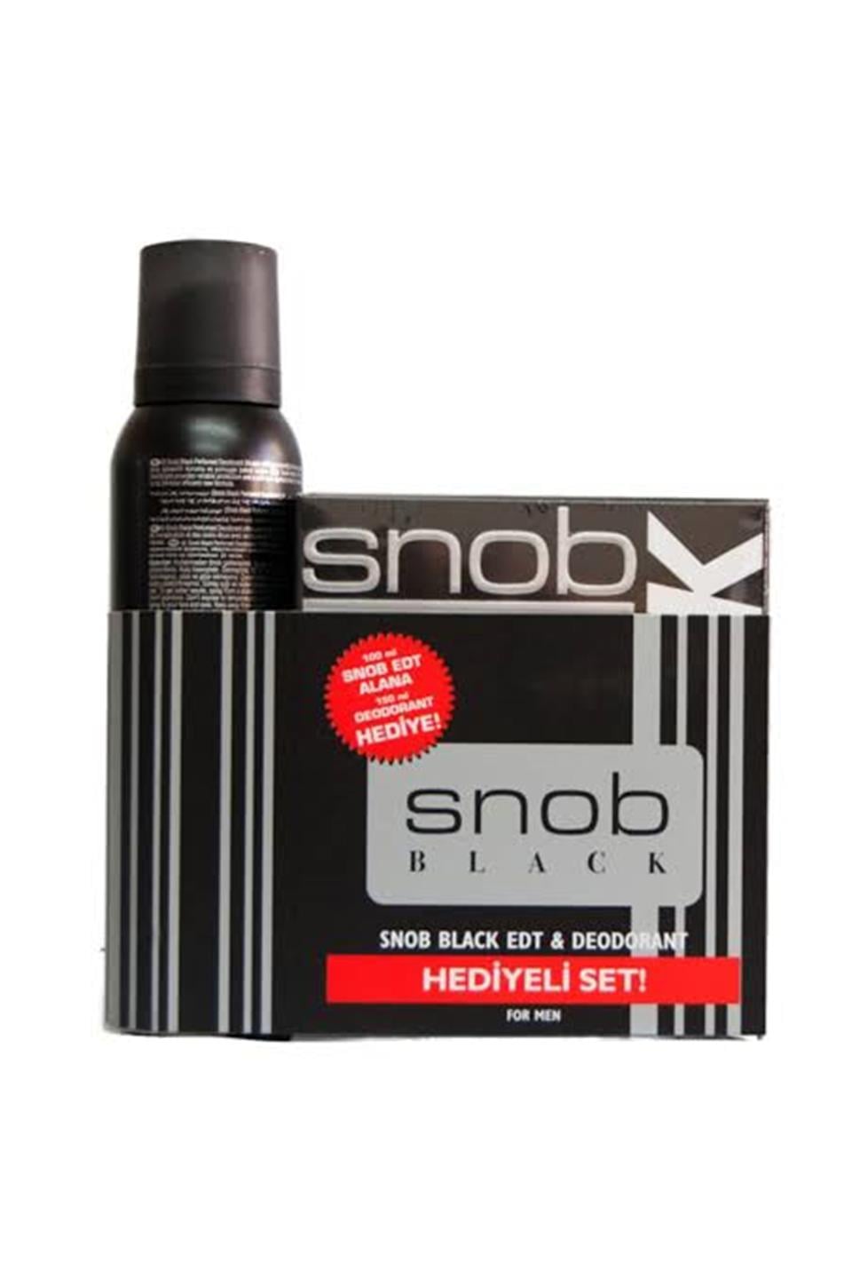 SNOB BLACK EDT 100 ML +DEODORANT KOFRE