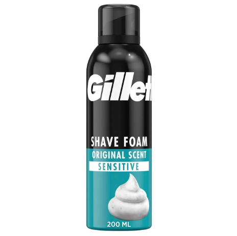 Tıraş KöpüğüGİLLETTEGİLLETTE TIRAŞ KÖPÜĞÜ HASSAS 200 ML