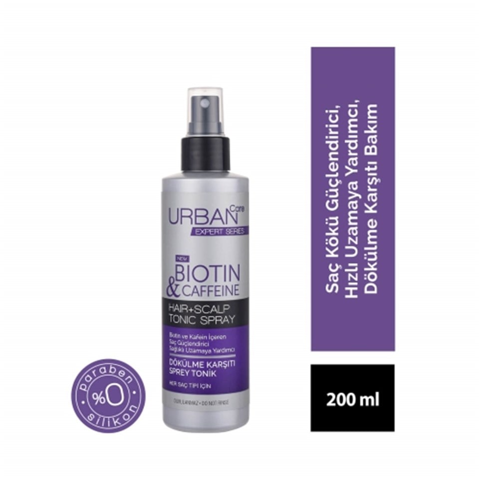 URBAN CARE BİOTİN&CAFFEİNE DÖKÜLME KARŞITI SPREY TONİK 200ML
