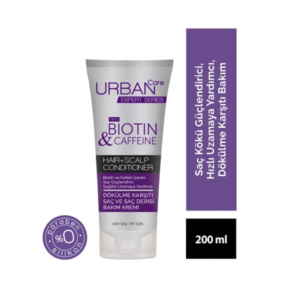 URBAN CARE EXPERT SERİES BİOTİN &CAFFEİNE SAÇ VE SAÇ DERİSİ BAKIM KREMİ 200ML