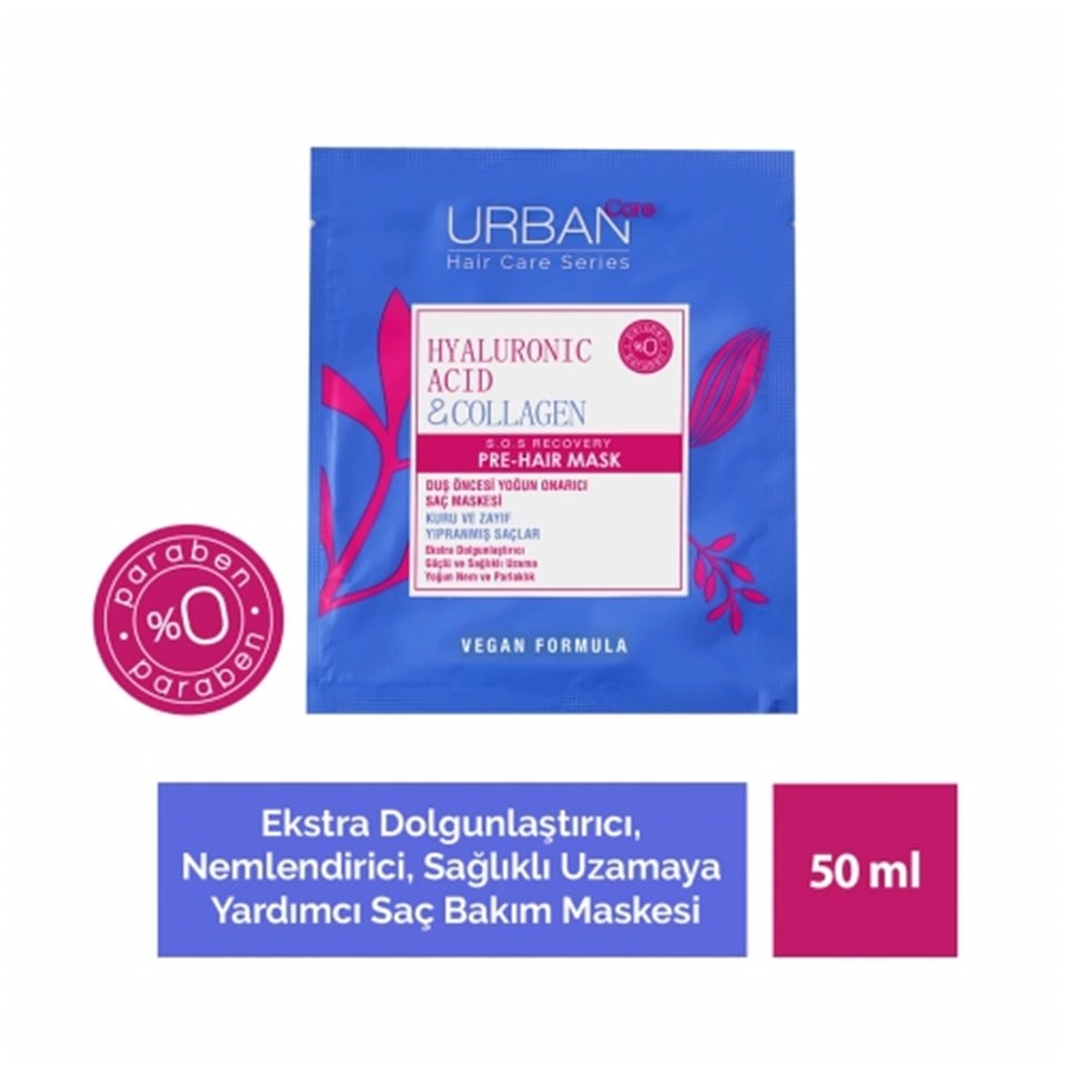 URBAN CARE HYALURONİC ACİD & COLLAGEN PRE HAİR MASK 50ML