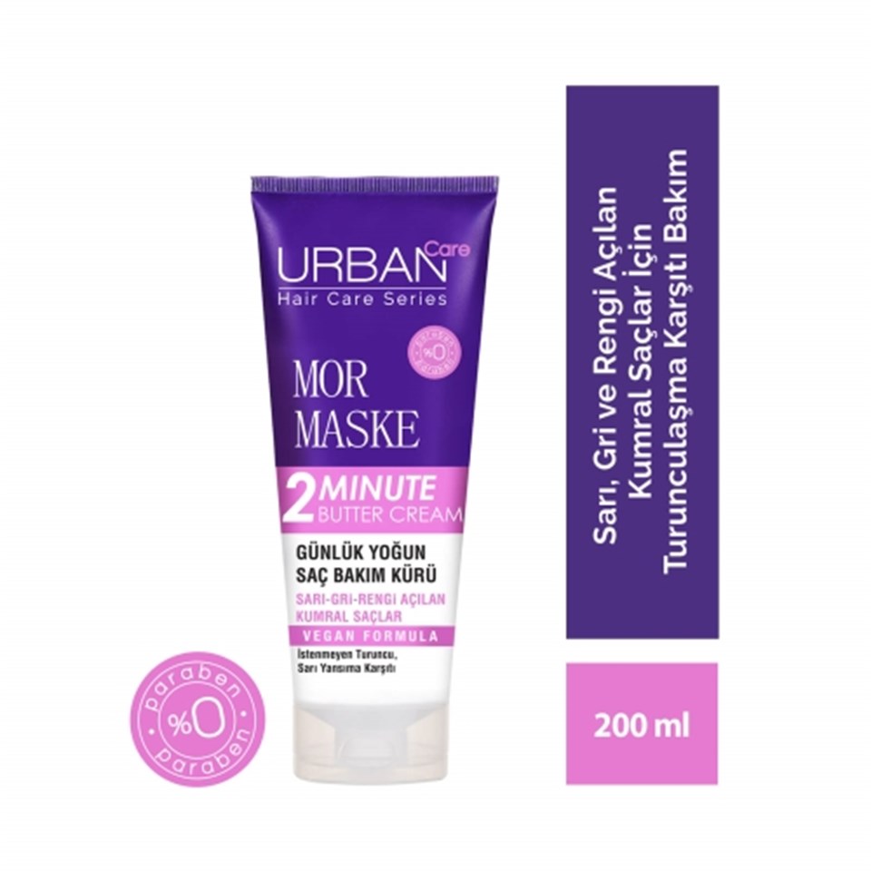 URBAN CARE MOR SAÇ MASKESİ 200 ML