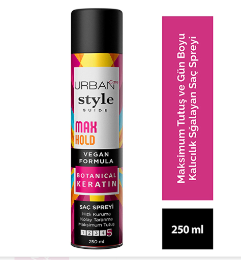 URBAN CAREURBAN CARE SABİTLEYİCİ MAKSİMUM TUTUŞ SAÇ SPREYİ 250 ML