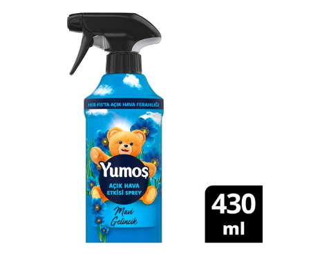 YUMOŞYUMOŞ AÇIK HAVA ETKİSİ SPREY YIKANMASI ZOR EŞYALAR İÇİN GİYSİ SPREYİ MAVİ GELİNCİK 430 ML