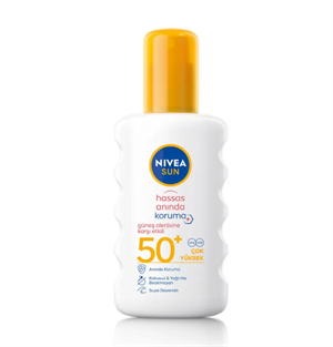 Güneş ÜrünleriNİVEANİVEA SUN HASSAS ANINDA KORUMA GÜNEŞ ALERJİSİNE KARŞI GÜNEŞ SPREYİ 50+ GKF 200 ML