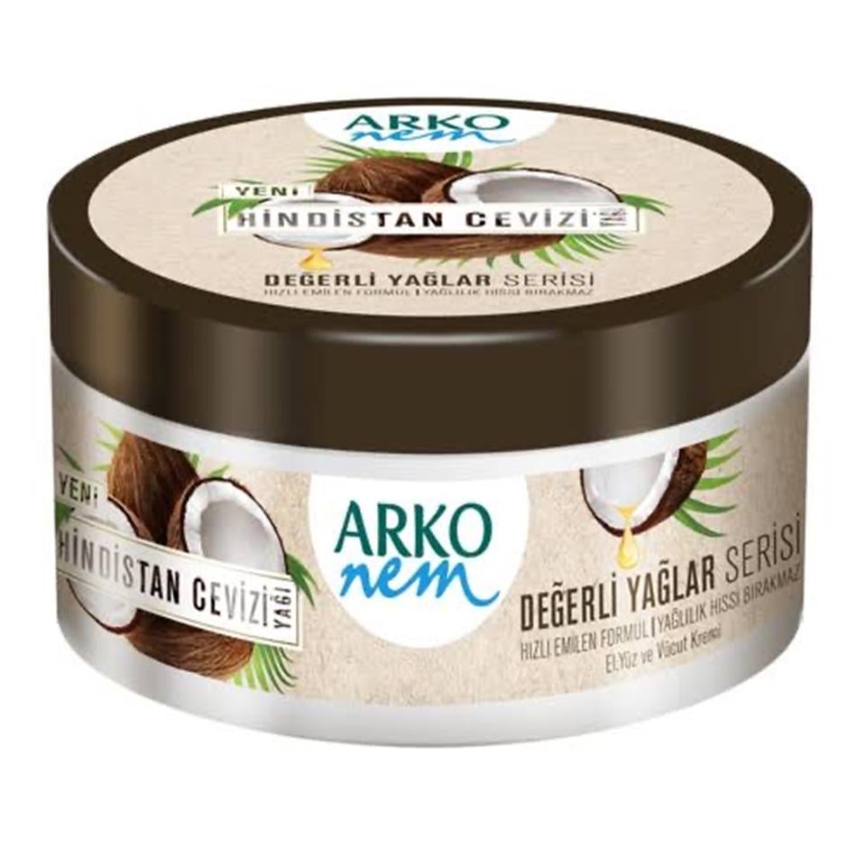 ARKO NEM KREM DEĞERLİ YAĞLAR HİNDİSTAN 250 ML