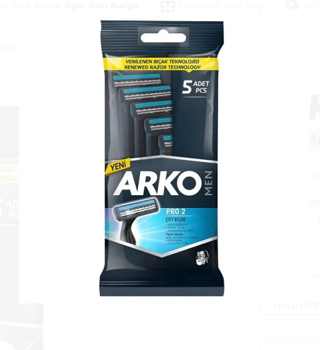 ARKOARKO MEN PRO 2 TIRAŞ BIÇAĞI 5'Lİ