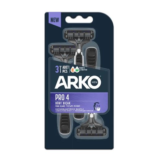 ARKOARKO MEN PRO4 TRAŞ BIÇAĞI T4 3'LÜ