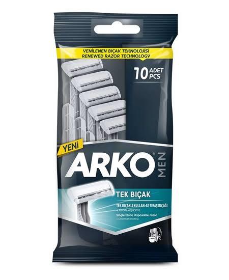 ARKOARKO MEN TEK BIÇAKLI KULLAN-AT TIRAŞ BIÇAĞI 10'LU