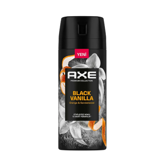 AXEAXE DEODORANT SPREY BLACK VANİLLA 150 ML