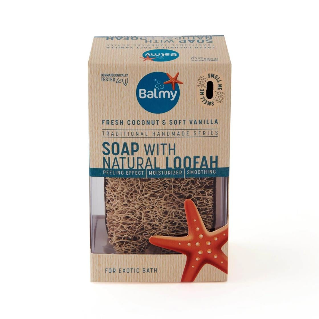 BALMYBALMY FRESH COCONUT & SOFT VANİLLA DOĞAL KABAK LİFLİ SABUN