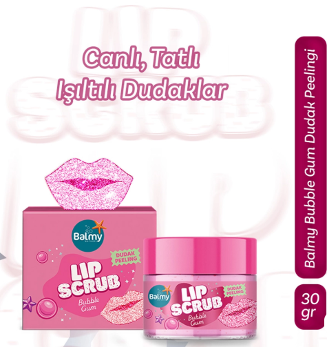 BALMYBALMY LİP SCRUB DUDAK PEELİNGİ BUBBLE GUM 30 GR