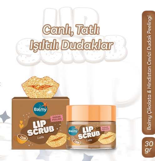 BALMYBALMY LİP SCRUB DUDAK PEELİNGİ LATTE 30 GR