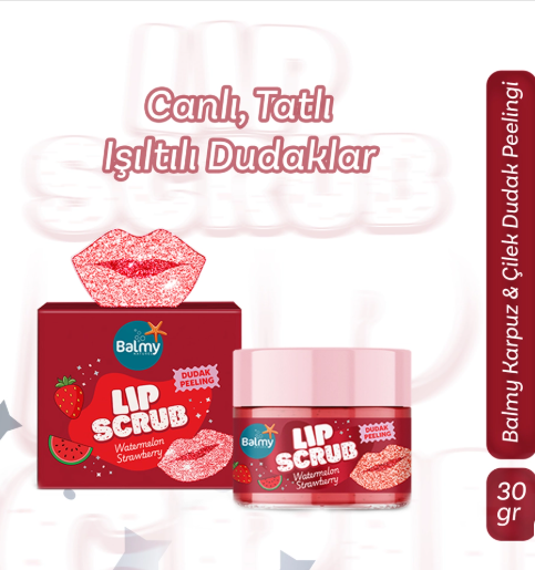 BALMYBALMY LİP SCRUB DUDAK PEELİNGİ WATERMELON & STRAWBERRY 30 GR