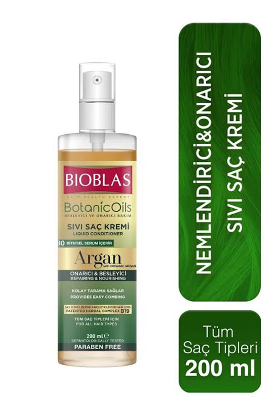 BİOBLAS BOTANİC OİLS ARGAN YAĞLI SIVI SAÇ KREMİ 200ML