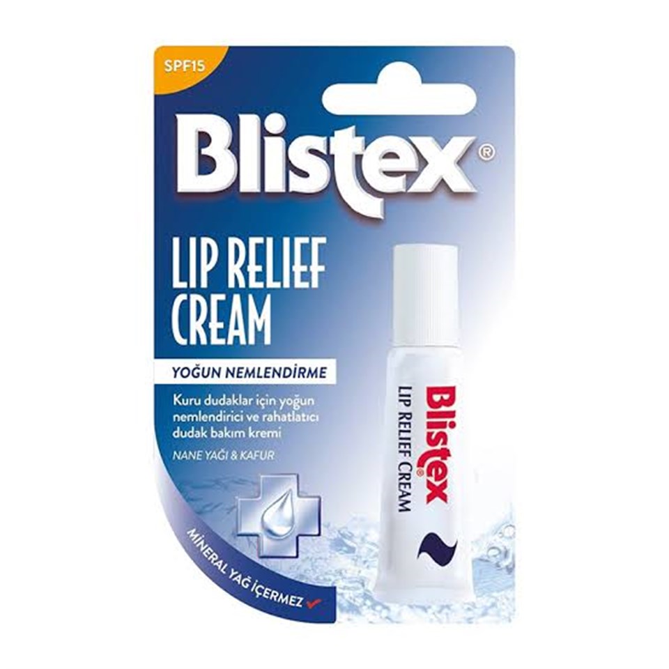 BLİSTEX LİP RELİEF CREAM SPF 15 - ÇATLAK DUDAKLARA ACİL ÇÖZÜM DUDAK KREMİ 6 ML