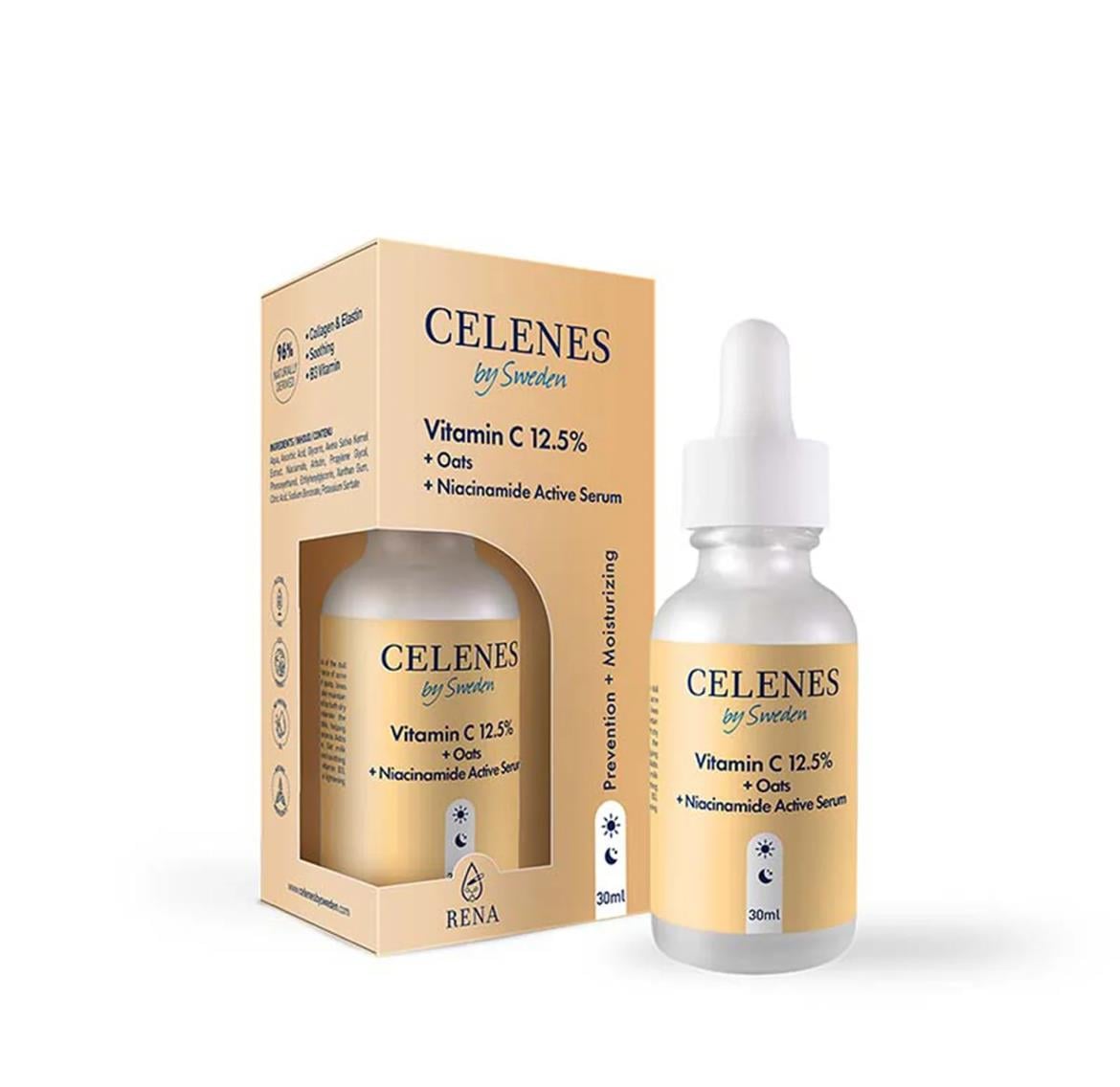 CELENES CELENES VİTAMİN C 12.5% + OATS + NİACİNAMİDE ACTİVE SERUM 30 ML
