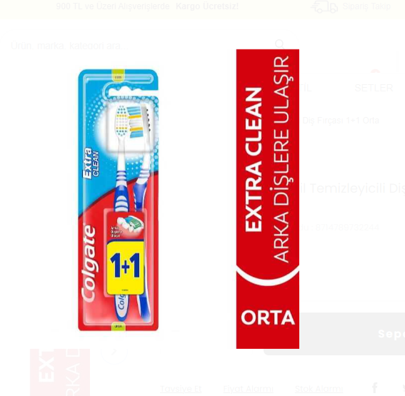 COLGATECOLGATE EXTRA CLEAN DİŞ FIRÇASI 1+1