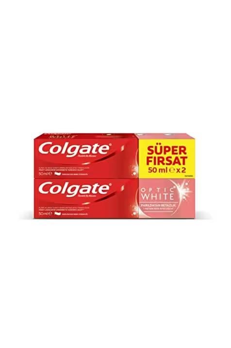 COLGATECOLGATE OPTİC WHİTE DİŞ MACUNU SÜPER FIRSAT 50 ML X 2