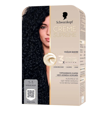 DefaultCREME SUPREME SAÇ BOYASI 1-1 SOĞUK SİYAH