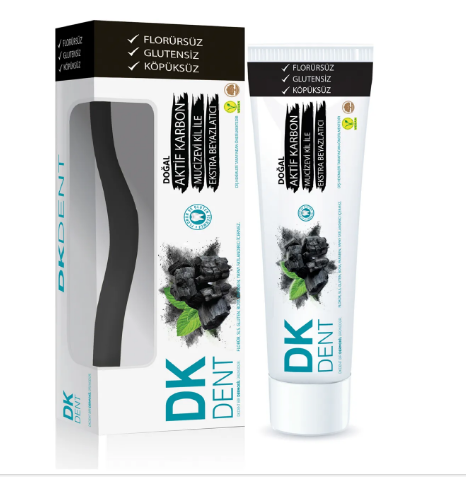 DefaultDERMOKİL DKDENT AKTİF KARBONLU FLORÜRSÜZ DİŞ MACUNU 75 ML DİŞ FIRÇASI HEDİYELİ