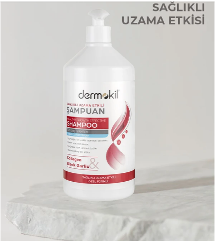 DefaultDERMOKİL KOLAJEN & SİYAH SARIMSAK SAĞLIKLI UZAMA ETKİLİ ŞAMPUAN 1L