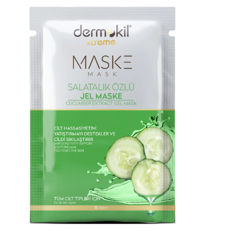 DefaultDERMOKİL XTREME SALATALIK ÖZLÜ JEL YÜZ MASKESİ 15 ML