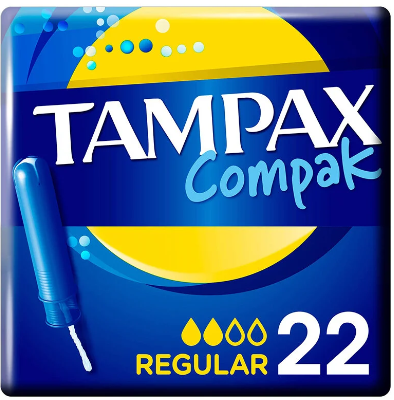 DefaultTAMPAX COMPAK REGULAR APLİKATÖRLÜ TAMPONLAR 22 ADET