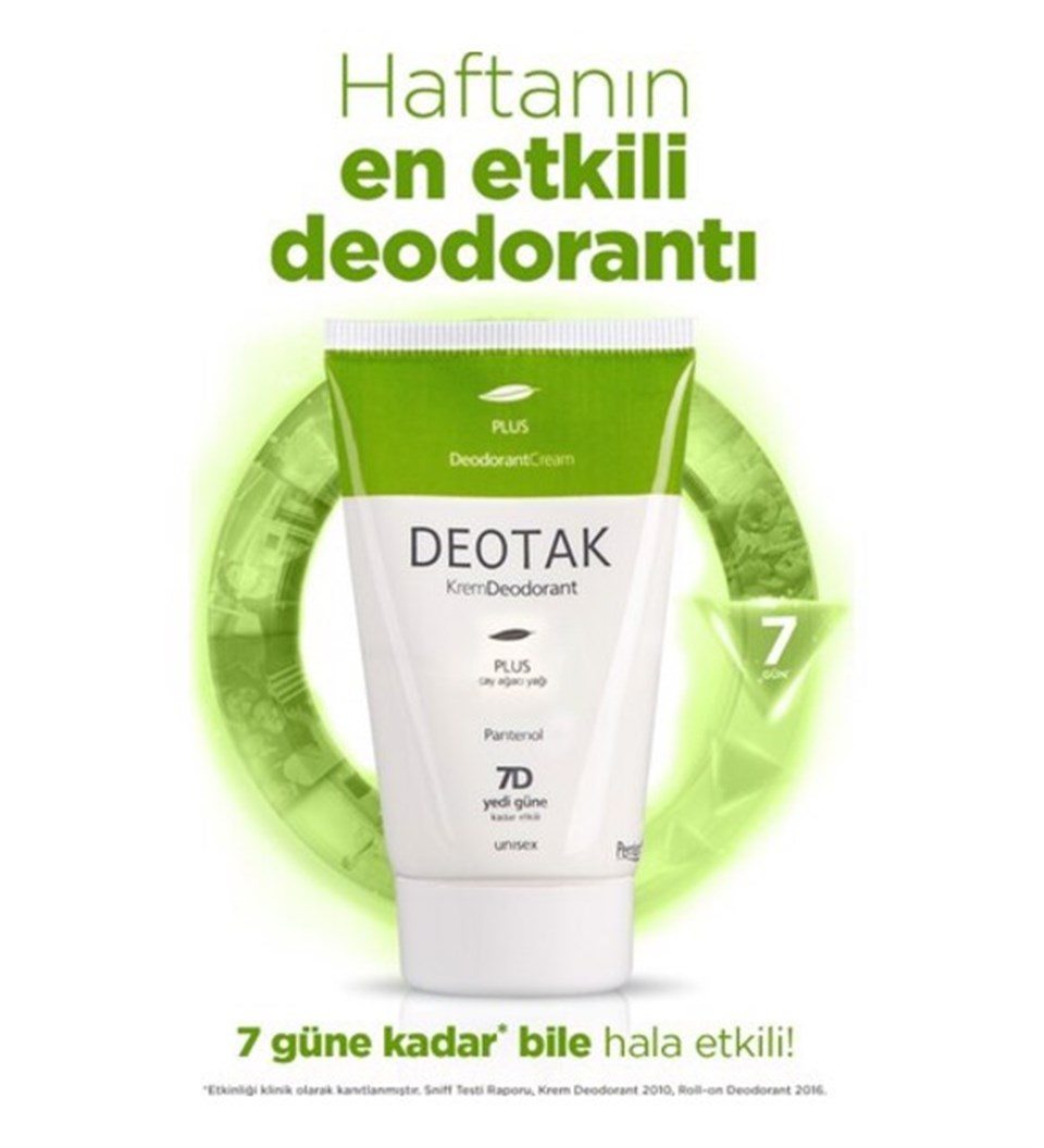 DEOTAK UNİSEX KREM DEODORANT PLUS 35 ML